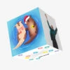 Blue Themed Cute Otters Merry Christmas Confetti-exploding Greetings Card -Christmas Decoration Shop f038ab495471b93facc57ded93d8bd4b
