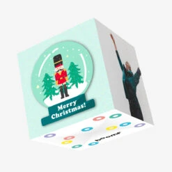 Plum Christmas Ball Nutcracker Confetti-exploding Greetings Card