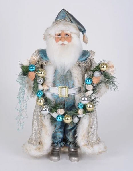 Karen Didion Santa - 16in - Lighted Coastal Swag 2020 3 Karen Didion Santa - 16in - Lighted Coastal Swag 2020