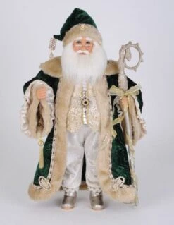 Karen Didion Santa - 18in - Lighted Emerald Shine 2020