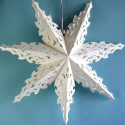 Pizzelle Paper Snowflake Lantern (32-Inch, White, North Star Snowflake Design) - Holiday And Snowflake Decorations, Weddings, Parties, And Home Decor 9 Pizzelle Paper Snowflake Lantern (32-Inch, White, North Star Snowflake Design) - Holiday And Snowflake Decorations, Weddings, Parties, And Home Decor -Christmas Decoration Shop large winter snowflake paper star lantern north star image 2