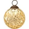 BLOWOUT 3" Gold Joy Mercury Disco Ball Glass Ornament Christmas Tree Decoration -Christmas Decoration Shop mercury glass ornament joy design diamond motif gold