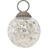 2" Silver Mona Mercury Glass Lined Ball Ornament Christmas Decoration -Christmas Decoration Shop mercury glass ornaments mona ball silver
