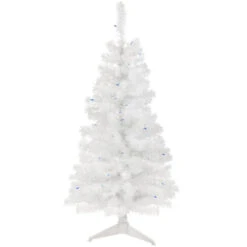 Northlight 4' Pre-Lit Slim White Pine Artificial Christmas Tree - Blue Lights