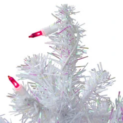 Northlight 2' Pre-Lit White Pine Slim Artificial Christmas Tree - Pink Lights -Christmas Decoration Shop northlight b03905 2 01451.1664811129