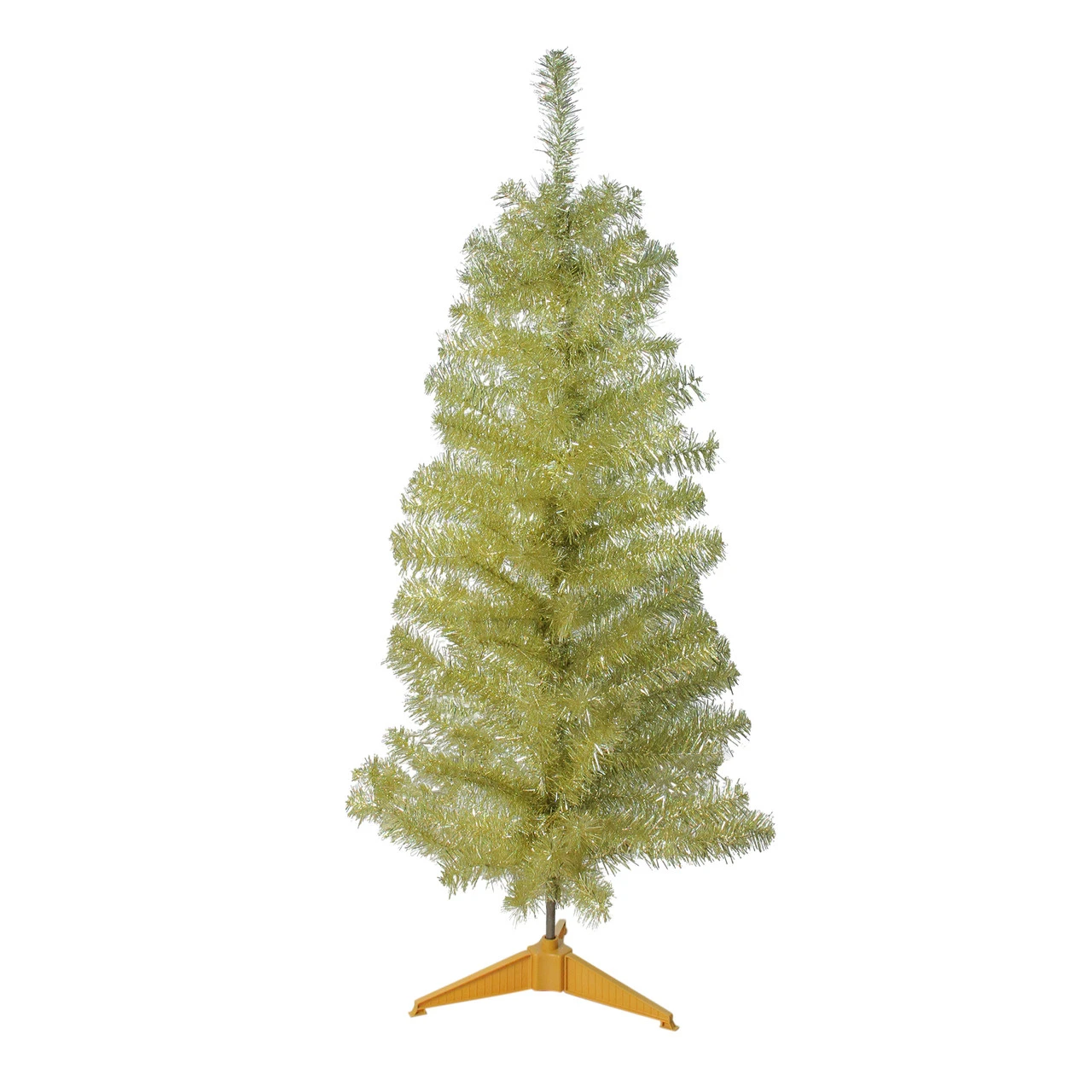 Northlight 4' Slim Gold Iridescent Tinsel Artificial Christmas Tree - Unlit 3 Northlight 4' Slim Gold Iridescent Tinsel Artificial Christmas Tree - Unlit
