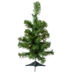 Northlight 18" Pre-Lit Medium Blackwater Fir Artificial Christmas Tree, Clear Lights