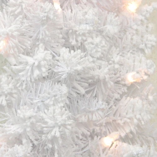 Northlight 4' Pre-Lit Slim Flocked Artificial Christmas Tree - Clear Lights 4 Northlight 4' Pre-Lit Slim Flocked Artificial Christmas Tree - Clear Lights - Image 2