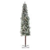 Northlight 7' Pre-Lit Green Pencil Flocked Alpine Artificial Christmas Tree - Clear Lights -Christmas Decoration Shop northlight gc yv134327 29358.1588368977