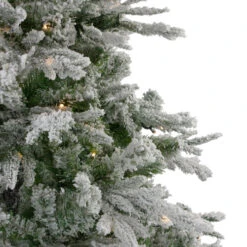 Northlight 7.5' Pre-Lit Medium Flocked Winfield Fir Artificial Christmas Tree - Warm White LED Lights -Christmas Decoration Shop northlight hb27065 1 34369.1664990617