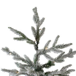 Northlight 7.5' Pre-Lit Medium Flocked Winfield Fir Artificial Christmas Tree - Warm White LED Lights -Christmas Decoration Shop northlight hb27065 2 60430.1664990617