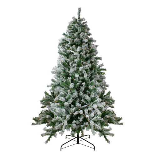 Northlight 7.5' Pre-Lit Medium Flocked Winter Park Fir Artificial Christmas Tree - Warm Clear LED Lights 3 Northlight 7.5' Pre-Lit Medium Flocked Winter Park Fir Artificial Christmas Tree - Warm Clear LED Lights