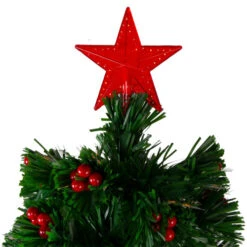 Northlight 3' Pre-Lit Color Changing Fiber Optic Christmas Tree With Red Berries -Christmas Decoration Shop northlight j65030 1 37108.1588368981