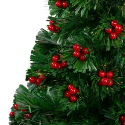 Northlight 3' Pre-Lit Color Changing Fiber Optic Christmas Tree With Red Berries -Christmas Decoration Shop northlight j65030 2 54944.1588368981