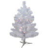 Northlight 2' Pre-lit White Iridescent Pine Artificial Christmas Tree - Clear Lights