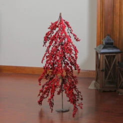 Northlight 2.5' Red Berries Artificial Upside Down Christmas Tree - Unlit -Christmas Decoration Shop northlight nl00358 3 74665.1600478509