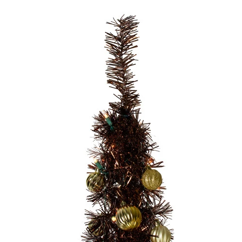 Northlight 6' Pre-Lit Brown Pre-Decorated Pop-Up Artificial Christmas Tree 5 Northlight 6' Pre-Lit Brown Pre-Decorated Pop-Up Artificial Christmas Tree - Image 3