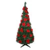 Northlight 6' Pre-Lit Slim Pre-Decorated Poinsettia Pop-Up Artificial Christmas Tree -Christmas Decoration Shop northlight sm27458 33784.1665610751