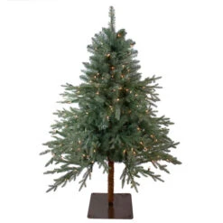 Northlight Real Touch™ Pre-Lit Artificial Full Fairbanks Alpine Christmas Tree - Clear Lights, 4.5'