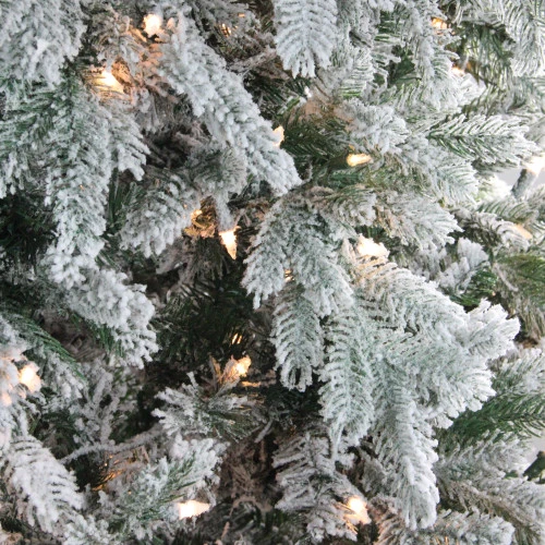 Northlight 7.5' Pre-Lit Full Frosted Butte Fir Artificial Christmas Tree - Clear AlwaysLit Lights 4 Northlight 7.5' Pre-Lit Full Frosted Butte Fir Artificial Christmas Tree - Clear AlwaysLit Lights - Image 2