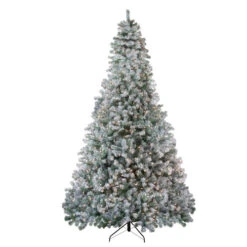 Northlight 9' Pre-Lit Flocked Winema Pine Artificial Christmas Tree - Clear Lights