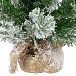 Northlight 22" Flocked Pine Full Artificial Christmas Tree In Burlap Base - Unlit -Christmas Decoration Shop northlight v03955 4new 89745.1670057375