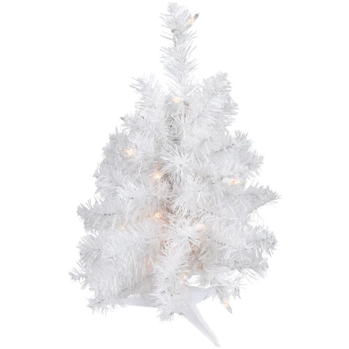 Northlight 18" Pre-Lit Medium Snow White Artificial Christmas Tree - Clear Lights 3 Northlight 18" Pre-Lit Medium Snow White Artificial Christmas Tree - Clear Lights
