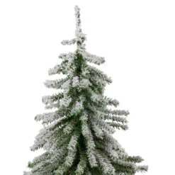 Northlight 18" Potted Flocked Downswept Mini Village Pine Medium Artificial Christmas Tree - Unlit -Christmas Decoration Shop northlight v15953 3 90943.1665432997