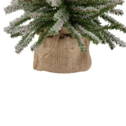 Northlight 18" Potted Flocked Downswept Mini Village Pine Medium Artificial Christmas Tree - Unlit -Christmas Decoration Shop northlight v15953 5 37240.1665610423