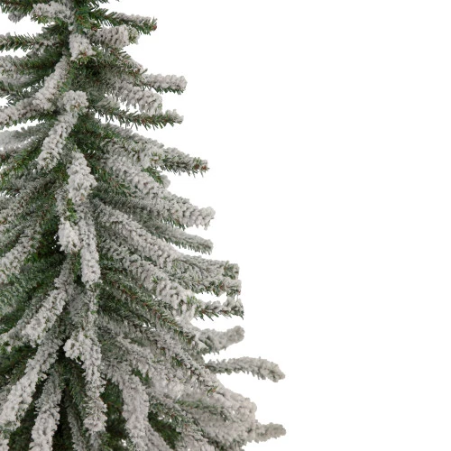 Northlight 2' Potted Flocked Downswept Mini Village Pine Medium Artificial Christmas Tree - Unlit 6 Northlight 2' Potted Flocked Downswept Mini Village Pine Medium Artificial Christmas Tree - Unlit - Image 4