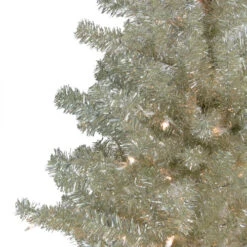 Northlight Metallic Platinum Artificial Tinsel Christmas Tree - 7 Ft Clear Lights -Christmas Decoration Shop northlight v27340 same20as20v27341 1 31206.1665610424