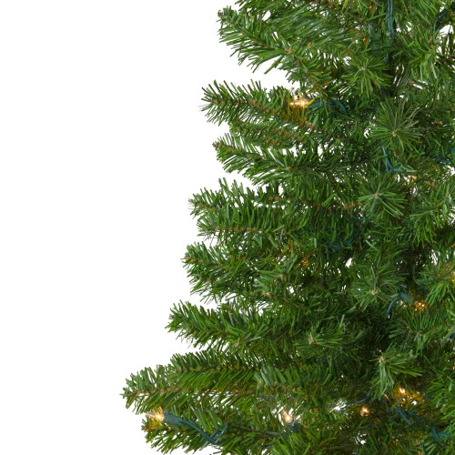 Northlight 6.5' Pre-Lit Canadian Pine Slim Artificial Christmas Wall Tree - Clear Lights 7 Northlight 6.5' Pre-Lit Canadian Pine Slim Artificial Christmas Wall Tree - Clear Lights - Image 5