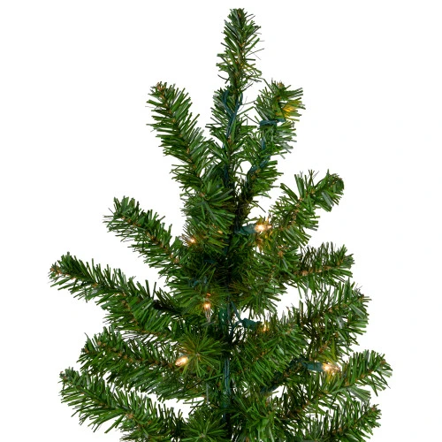Northlight 6.5' Pre-Lit Canadian Pine Slim Artificial Christmas Wall Tree - Clear Lights 6 Northlight 6.5' Pre-Lit Canadian Pine Slim Artificial Christmas Wall Tree - Clear Lights - Image 4