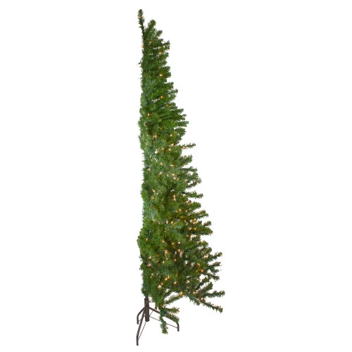 Northlight 6.5' Pre-Lit Canadian Pine Slim Artificial Christmas Wall Tree - Clear Lights 8 Northlight 6.5' Pre-Lit Canadian Pine Slim Artificial Christmas Wall Tree - Clear Lights - Image 6