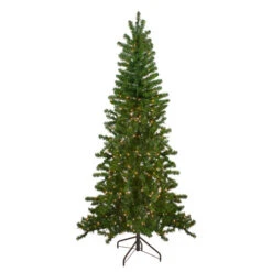 Northlight 6.5' Pre-Lit Canadian Pine Slim Artificial Christmas Wall Tree - Clear Lights