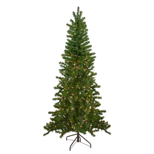 Northlight 6.5' Pre-Lit Canadian Pine Slim Artificial Christmas Wall Tree - Clear Lights 3 Northlight 6.5' Pre-Lit Canadian Pine Slim Artificial Christmas Wall Tree - Clear Lights