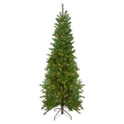 Northlight 7.5' Pre-Lit Pencil Canadian Pine Artificial Christmas Tree - Clear Lights