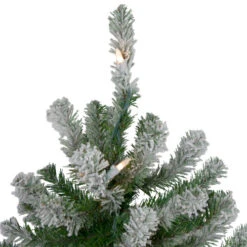 Northlight Set Of 3 Pre-Lit Slim Flocked Alpine Artificial Christmas Trees 5' - Clear Lights -Christmas Decoration Shop northlight v27434 2update 45296.1668500847