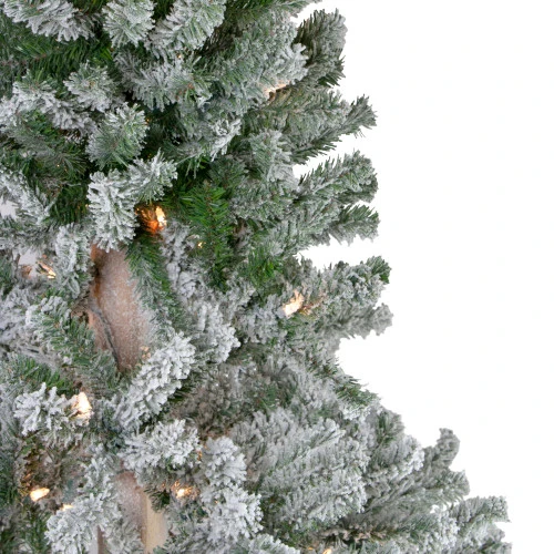 Northlight 6' Pre-Lit Flocked Alpine Artificial Christmas Tree, Clear Lights 6 Northlight 6' Pre-Lit Flocked Alpine Artificial Christmas Tree, Clear Lights - Image 4