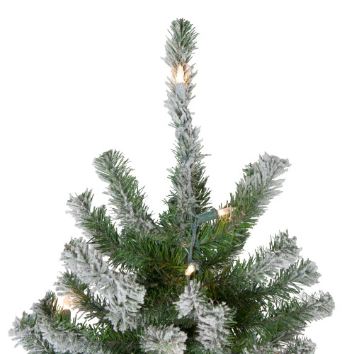 Northlight 6' Pre-Lit Flocked Alpine Artificial Christmas Tree, Clear Lights 5 Northlight 6' Pre-Lit Flocked Alpine Artificial Christmas Tree, Clear Lights - Image 3
