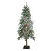 Northlight 6' Pre-Lit Flocked Alpine Artificial Christmas Tree, Clear Lights -Christmas Decoration Shop northlight v27441updated 23198.1671699955