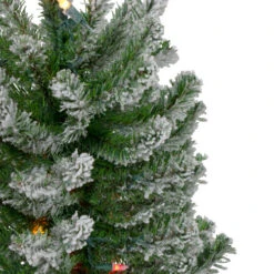 Northlight 6' Pre-Lit Flocked Alpine Artificial Christmas Tree - Multi Lights -Christmas Decoration Shop northlight v27442 2updated 09637.1665610738