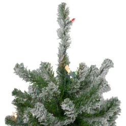 Northlight 6' Pre-Lit Flocked Alpine Artificial Christmas Tree - Multi Lights -Christmas Decoration Shop northlight v27442 3updated 70382.1665610738