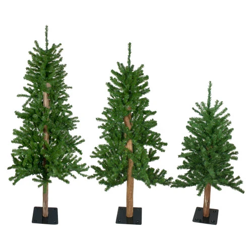 Northlight Set Of 3 Alpine Artificial Christmas Trees 4', 5' And 6' - Unlit 3 Northlight Set Of 3 Alpine Artificial Christmas Trees 4', 5' And 6' - Unlit