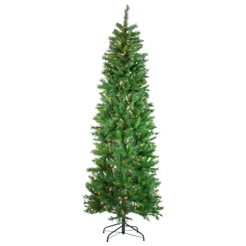 Northlight 7.5' Pre-Lit Stillwater Spruce Pencil Artificial Christmas Tree - Clear Lights 3 Northlight 7.5' Pre-Lit Stillwater Spruce Pencil Artificial Christmas Tree - Clear Lights