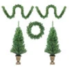 Northlight 5-Piece Pre-Lit Artificial Winter Spruce Christmas Trees, Wreath And Garland Set - Clear Lights 2 Northlight 5-Piece Pre-Lit Artificial Winter Spruce Christmas Trees, Wreath And Garland Set - Clear Lights -Christmas Decoration Shop northlight z16017 mainnew 98354.1670490063