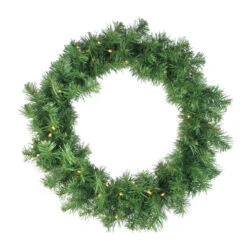 Northlight 5-Piece Pre-Lit Artificial Winter Spruce Christmas Trees, Wreath And Garland Set - Clear Lights -Christmas Decoration Shop northlight z16017 wreath 52196.1587644281
