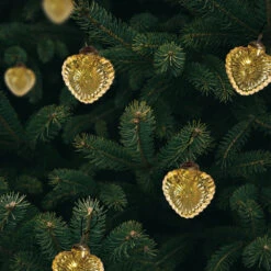 6 Pack | Vintage Mercury Heart Glass Ornaments (3-Inch, Gold, Viola Heart Design) - Great Gift Idea, Vintage-Style Decoration For Christmas, Special Occasions, Home Décor And Parties -Christmas Decoration Shop or163gd 6pk glass ornament 2 gold viola heart image 3