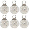 6 Pack | Mercury Glass Ball Ornaments (2-Inch, Silver, Mona Design) - Great Gift Idea, Vintage-Style Decorations For Christmas, Special Occasions, Home Decor And Parties -Christmas Decoration Shop or82sv 6pk mercury ball ornaments silver mona