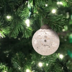 6 Pack | Large Mercury Glass Ball Ornaments (3-Inch, Silver, Lana Ball Design) - Great Gift Idea, Vintage-Style Decorations For Christmas, Special Occasions, Home Decor And Parties -Christmas Decoration Shop or93sv 6pk mercury ball ornaments silver lana ball image 2